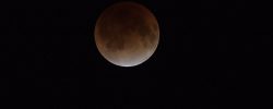 Nakajima captured a photo of total luner eclipse in Japan